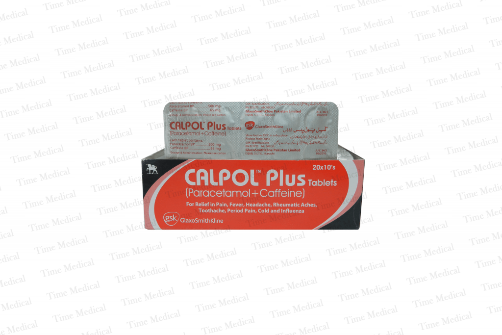 Calpol Tablets Plus 500 65mg Time Medical