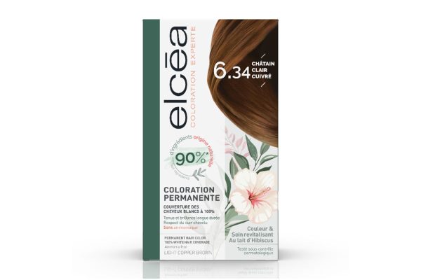 ELCEA Permanent Hair Color Copper Light Chestnut 6.34